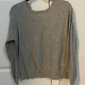 Grey banana republic low dip back sweater